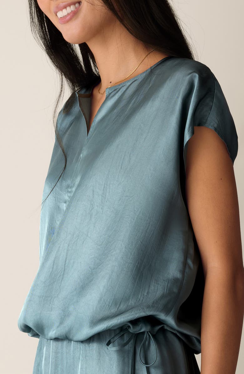 Eileen Fisher Cap Sleeve Woven Shirt, Alternate, color, 