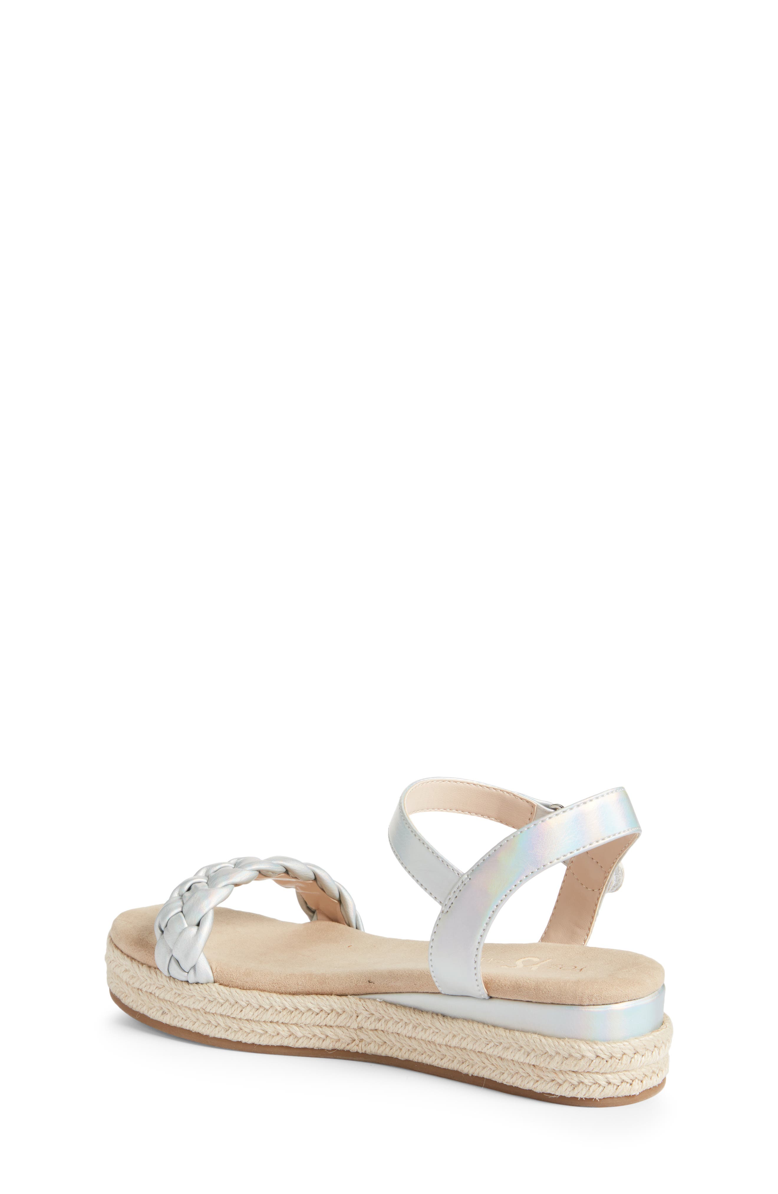 Yosi Samra Kids' Miss April Ankle Strap Espadrille Platform Wedge Sandal, Alternate, color, 