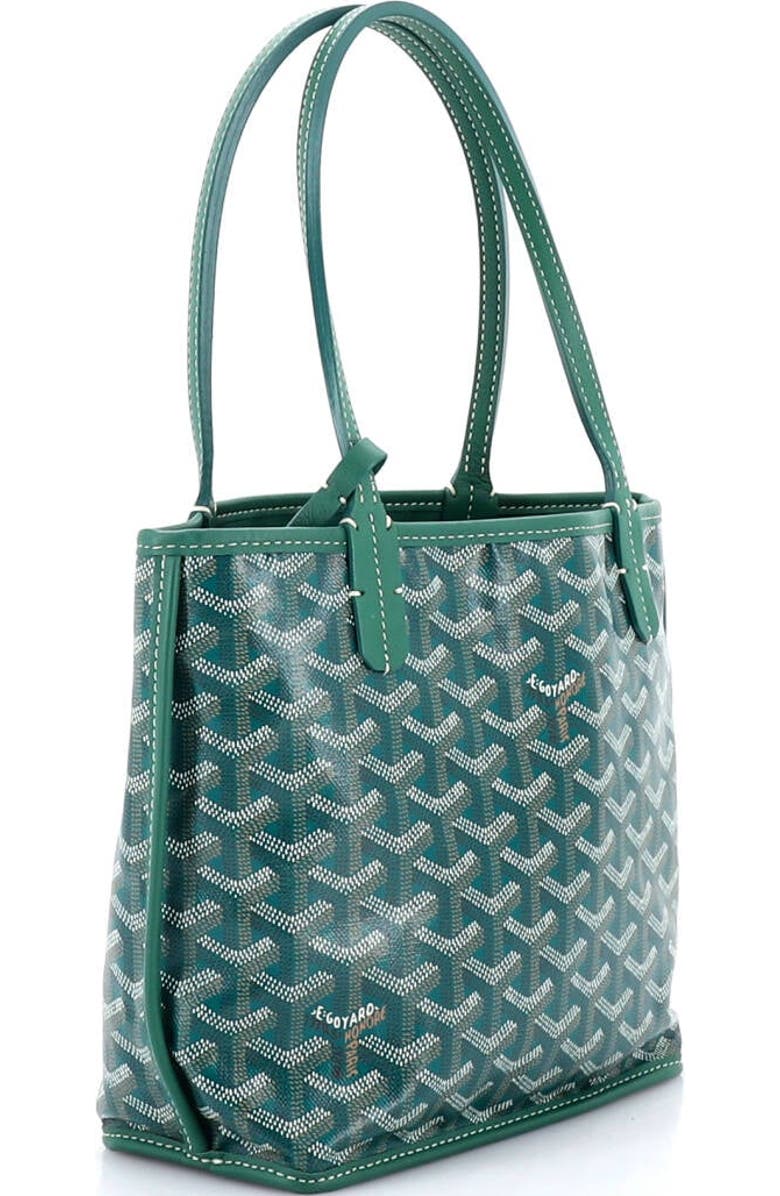Pre-Owned Goyard Anjou Reversible Tote Coated Canvas Mini, Alternate, color, Green