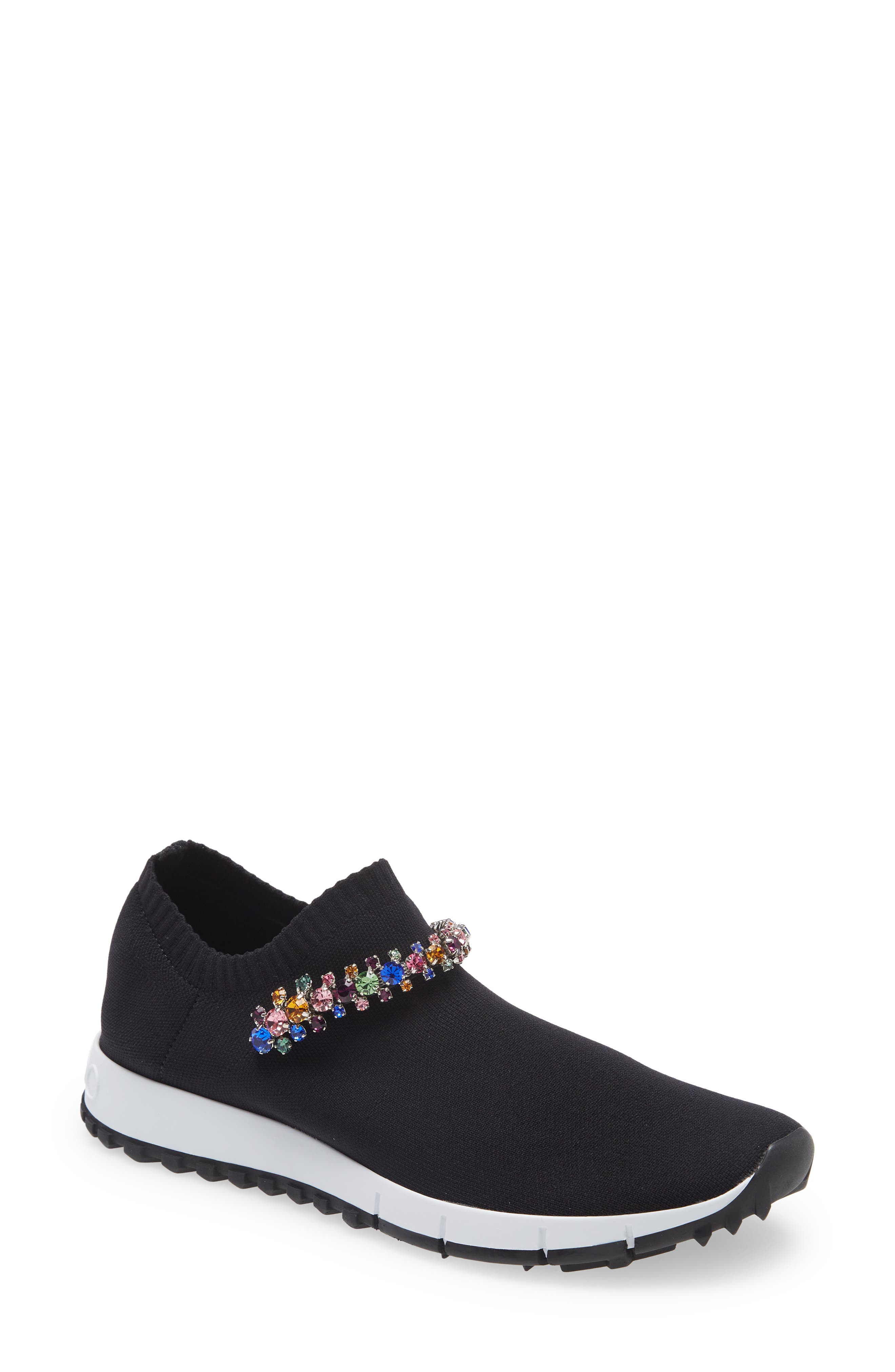 Jimmy Choo Verona Crystal Embellished Knit Sneaker, Main, color, 