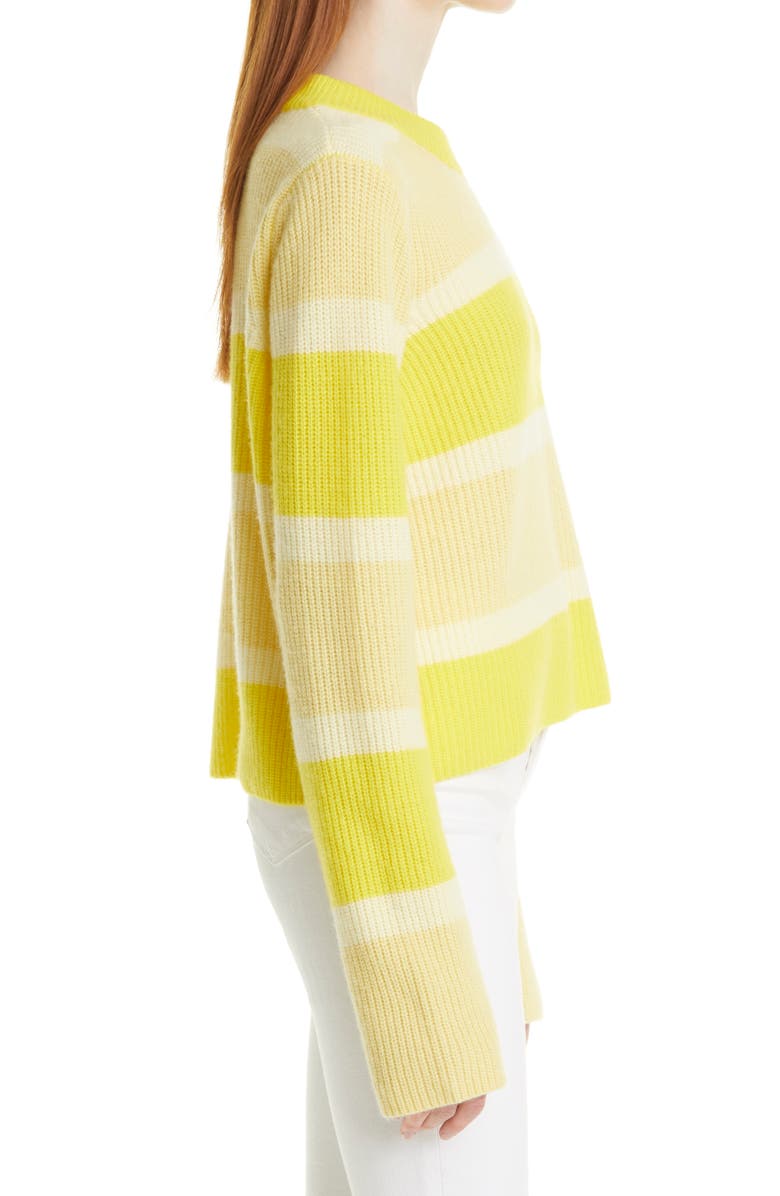 La Ligne Bold Tonal Stripe Wool & Cashmere Sweater, Alternate, color, 