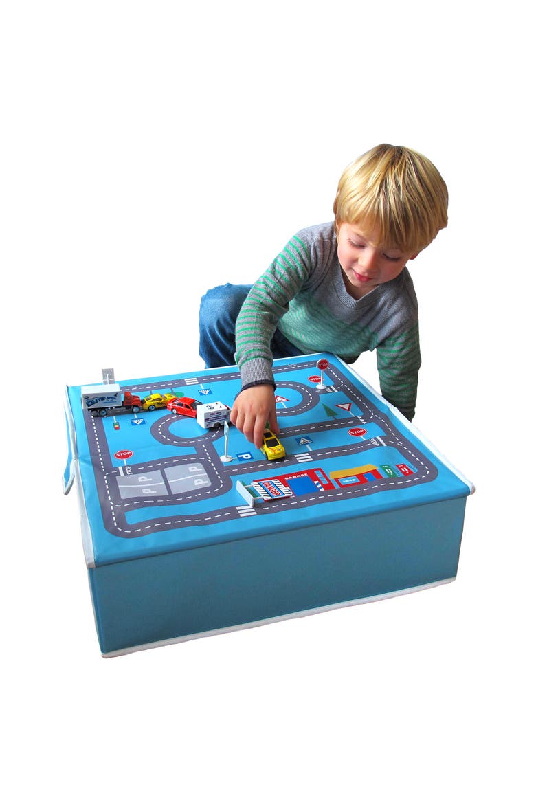 Pop it Up Garage With Road Playmat And Storage, Alternate, color, Multicolored