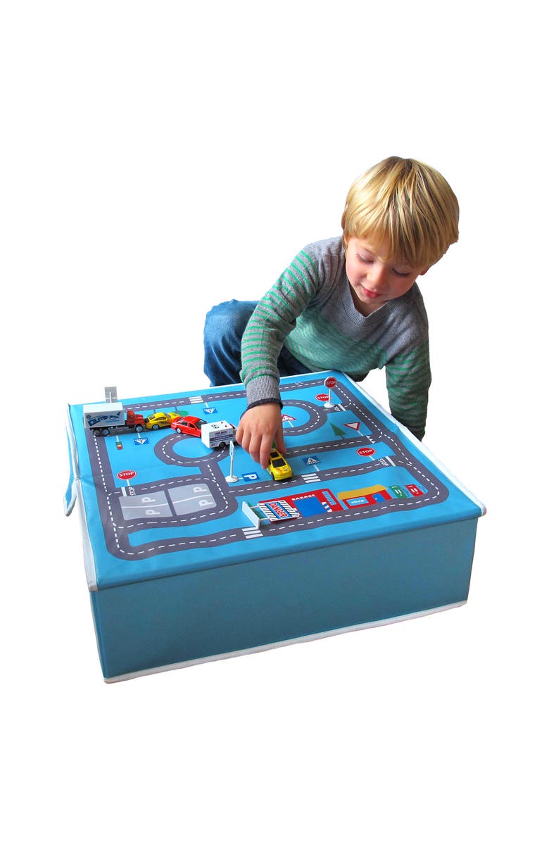 Fun2Give Pop it Up Garage With Road Playmat And Storage, Alternate, color, Multicolored