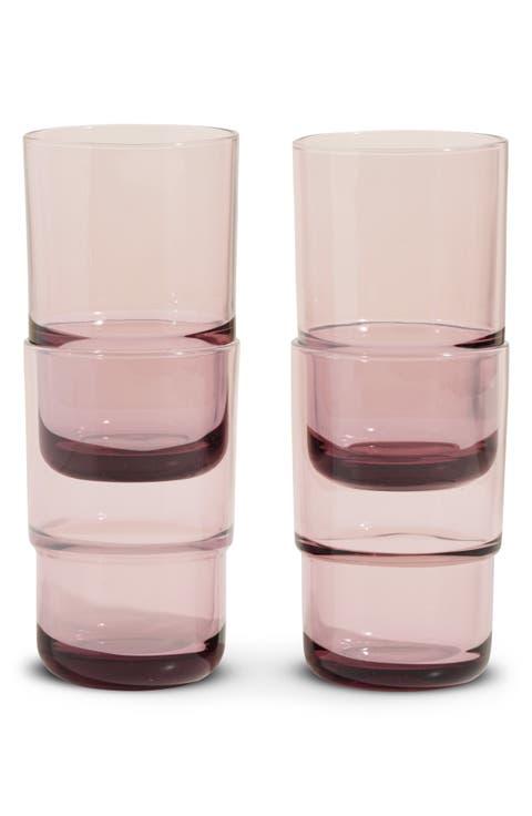 Night & Day Set of 4 Tall Glasses