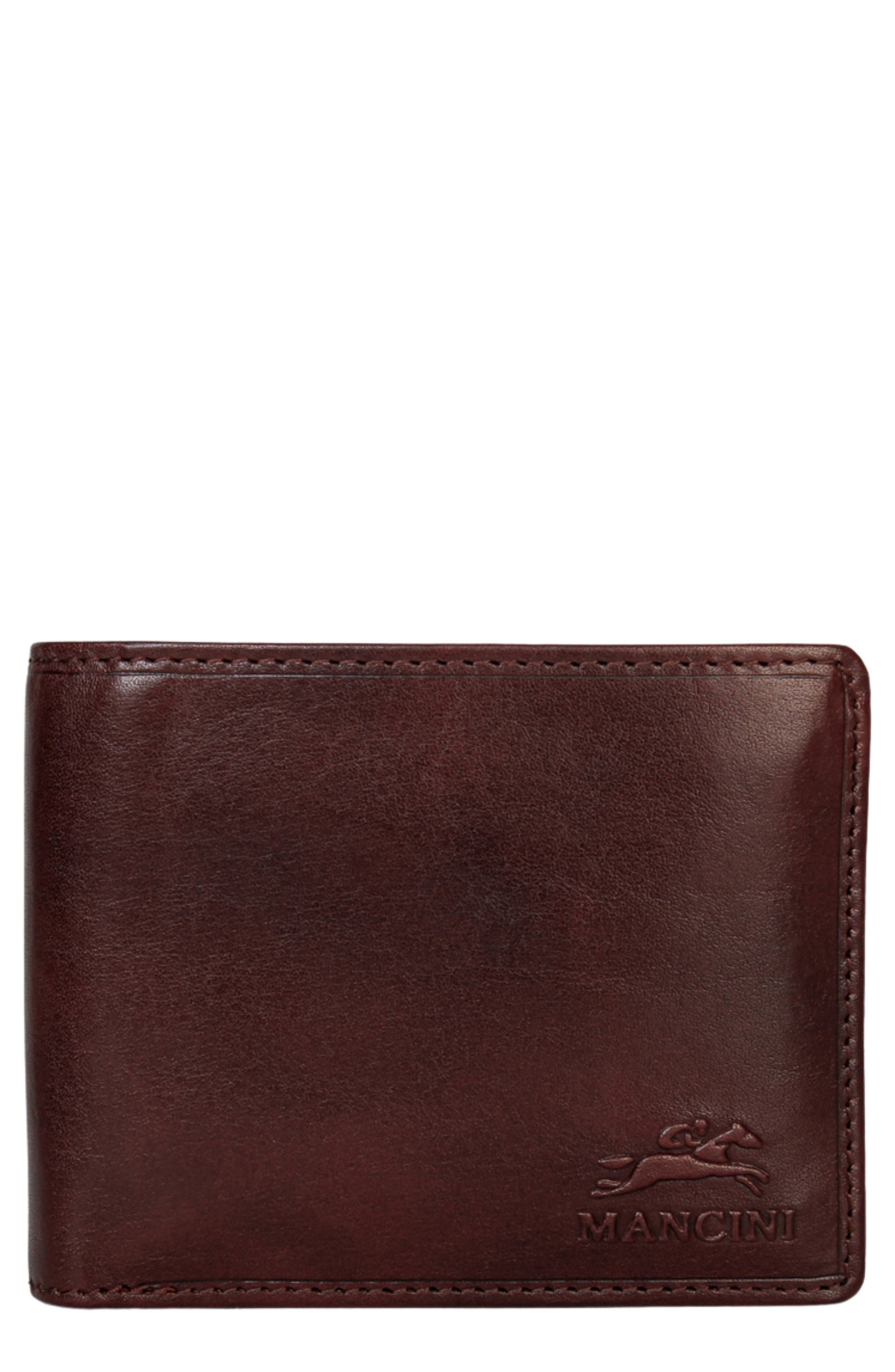 Mancini RFID Secure Leather Center Wing Wallet (Men) | Nordstromrack