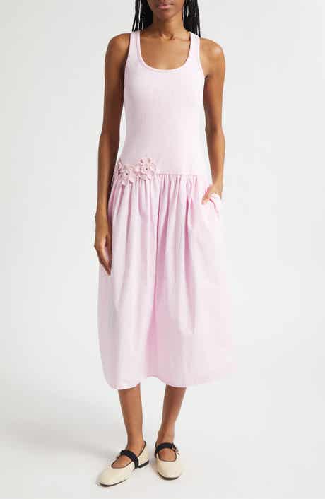 Mixed Media Tank Midi Dress
