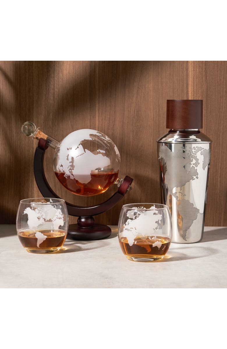 Viski Globe Cocktail Shaker, Alternate, color, Silver