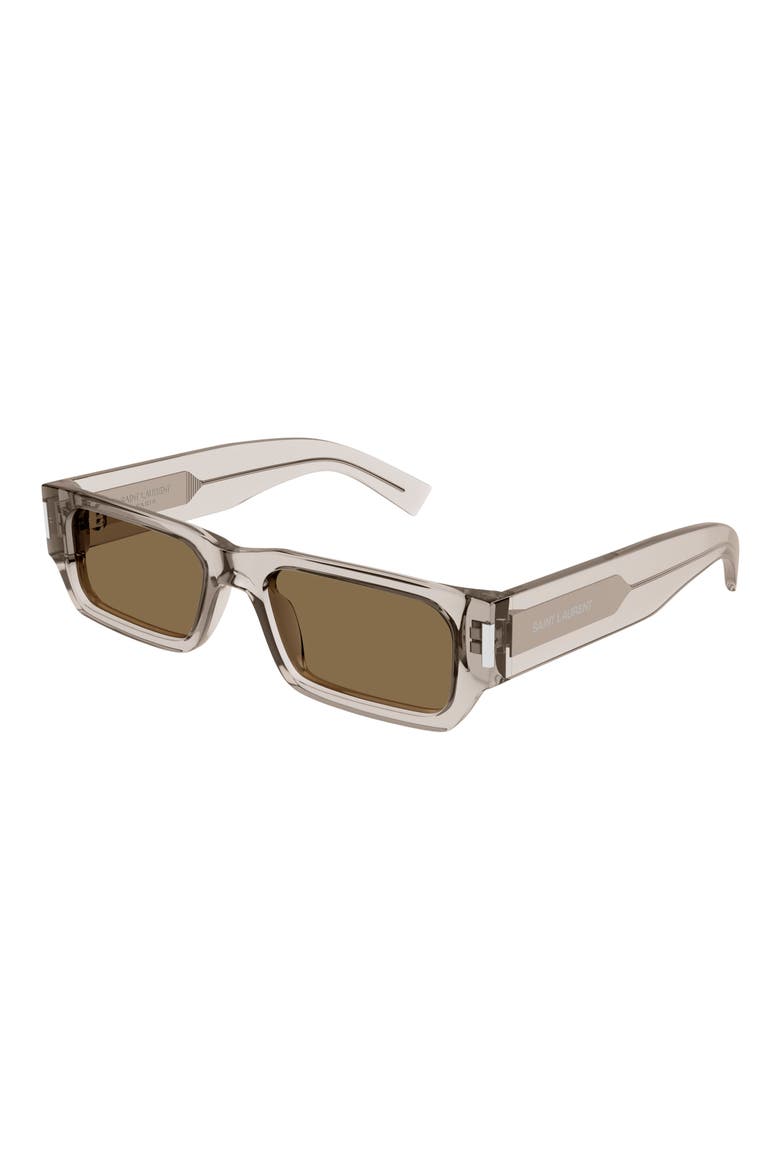 54mm Rectangular Sunglasses, Alternate, color, BEIGE