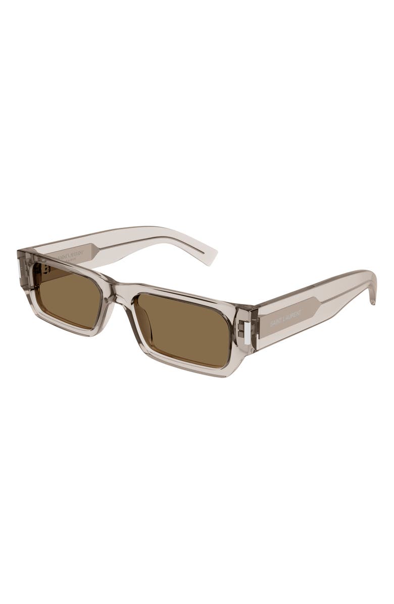 Saint Laurent 54mm Rectangular Sunglasses, Alternate, color, 