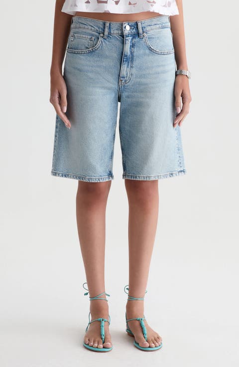 Thalia Denim Bermuda Shorts (Highway 29)