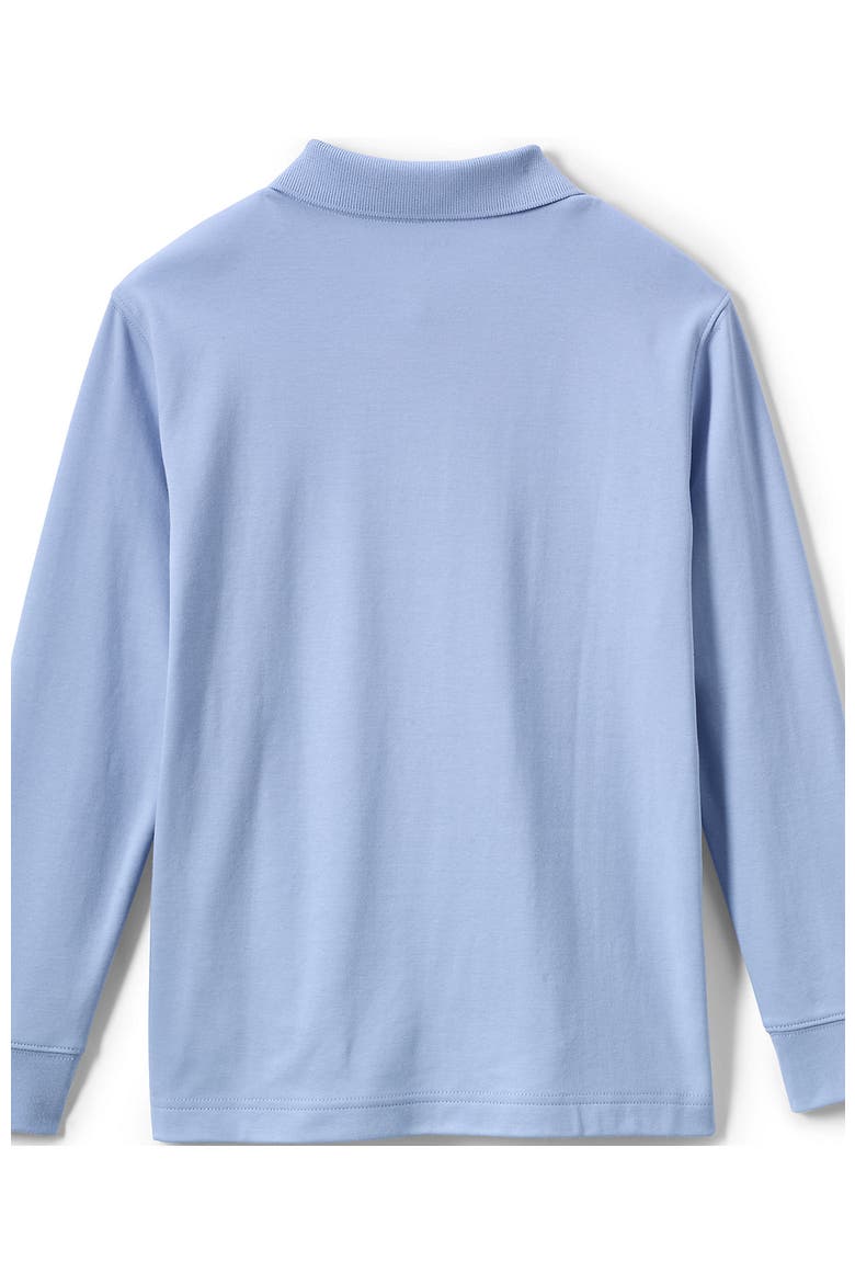 School Uniform Kids Long Sleeve Interlock Polo Shirt, Alternate, color, Blue