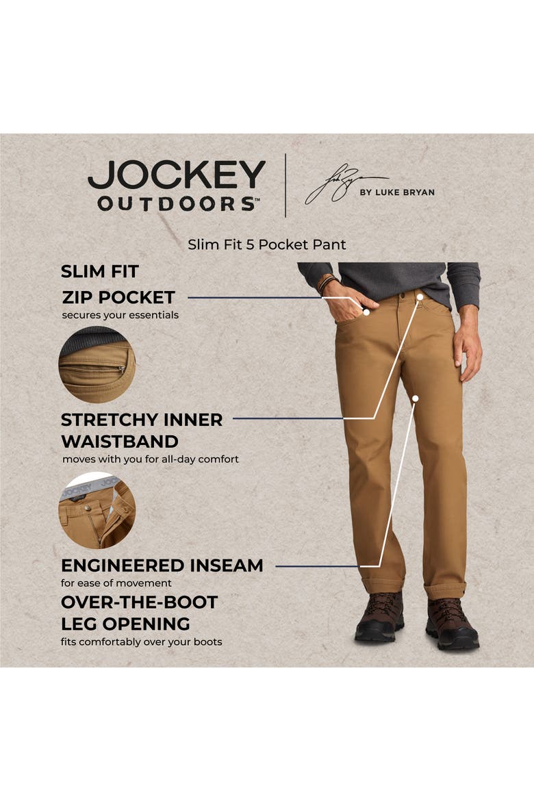 Outdoors by Luke Bryan Men's Slim Fit 5-Pocket Pant, Alternate, color, Magma Grey