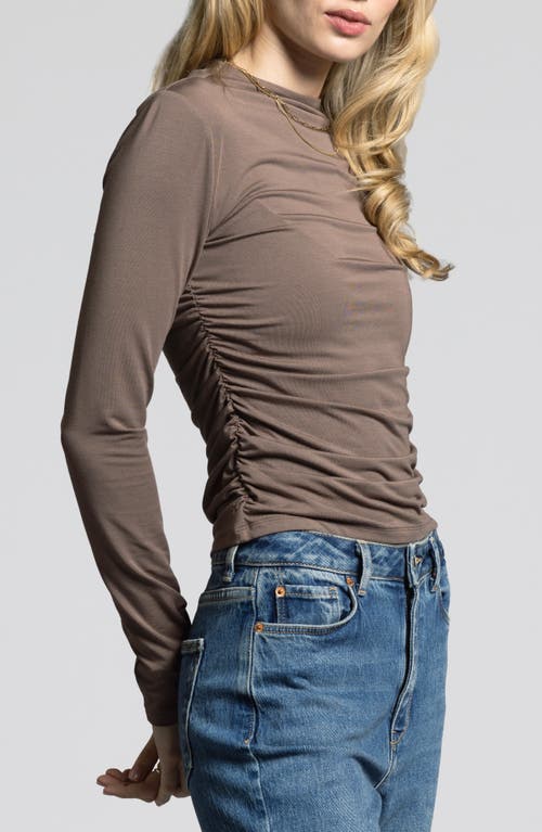 Weekend Los Angeles Rose Ruched Top In Dark Lilac