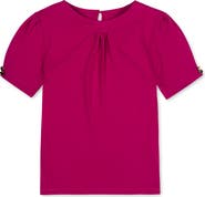 Hope & Henry Kids' Organic Puff Sleeve Knit Top