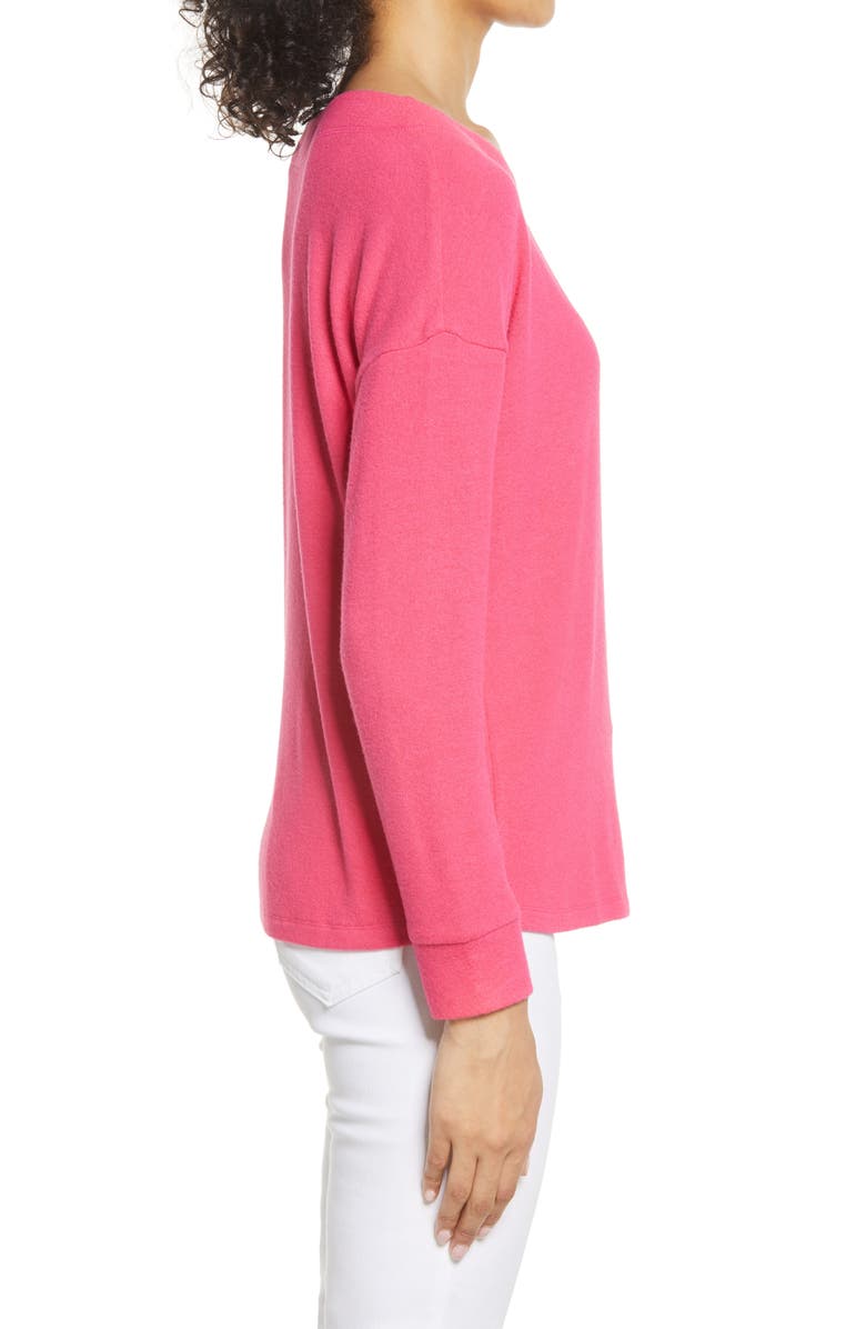 GIBSONLOOK Bateau Neck Fleece Top, Alternate, color,