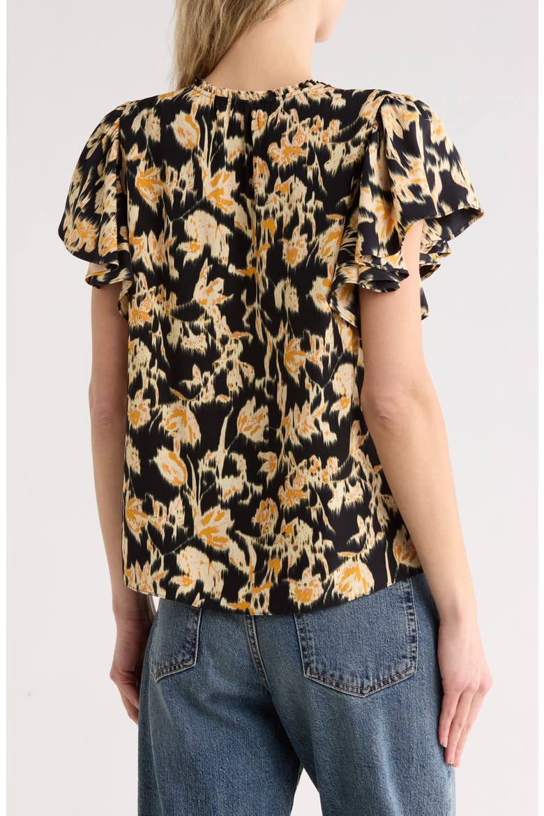 Lilo Flutter Sleeve Top, Alternate, color, TOURMALINE