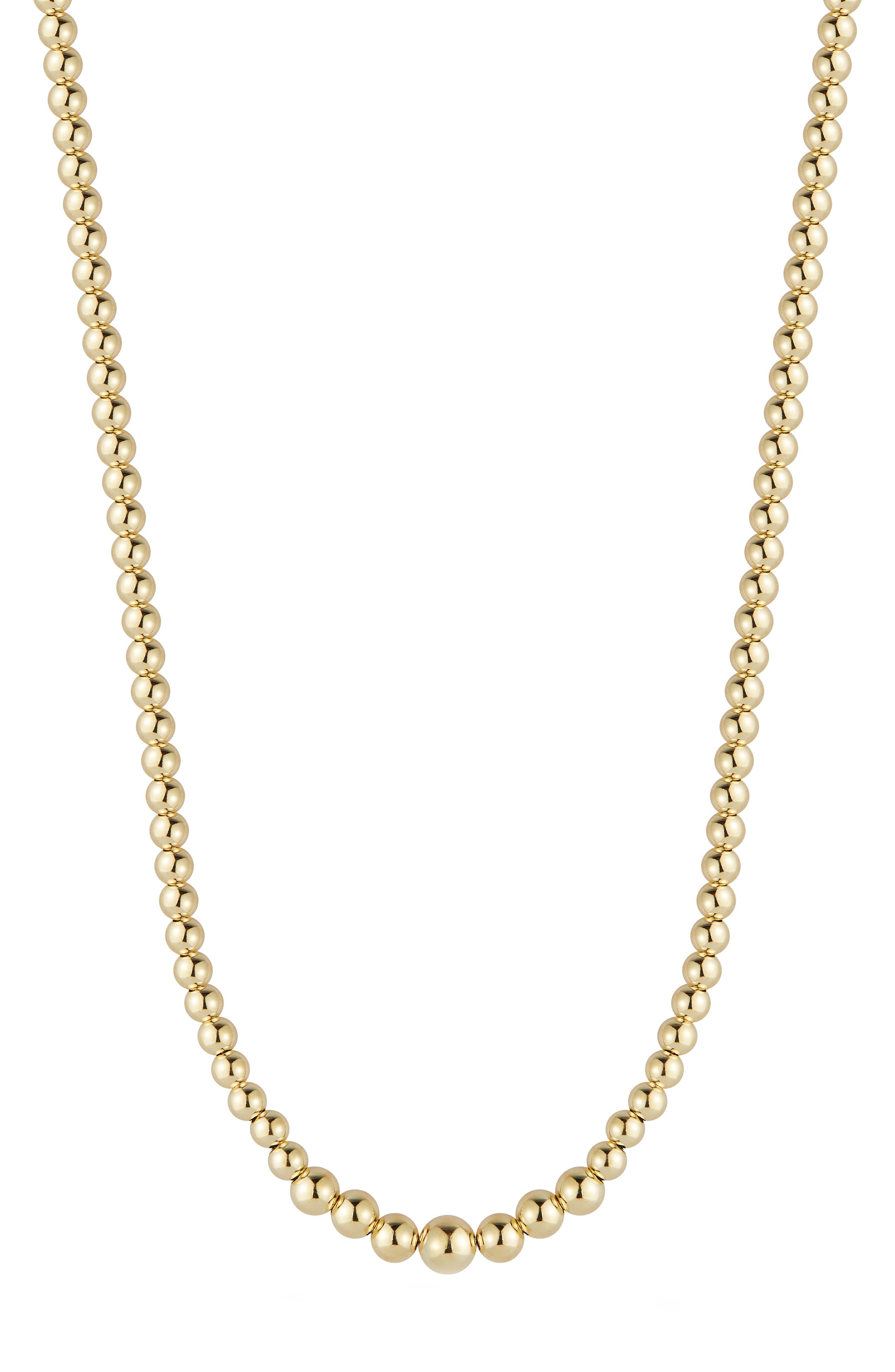 Ember Fine Jewelry <p>14K Gold Graduated Ball Necklace</p>