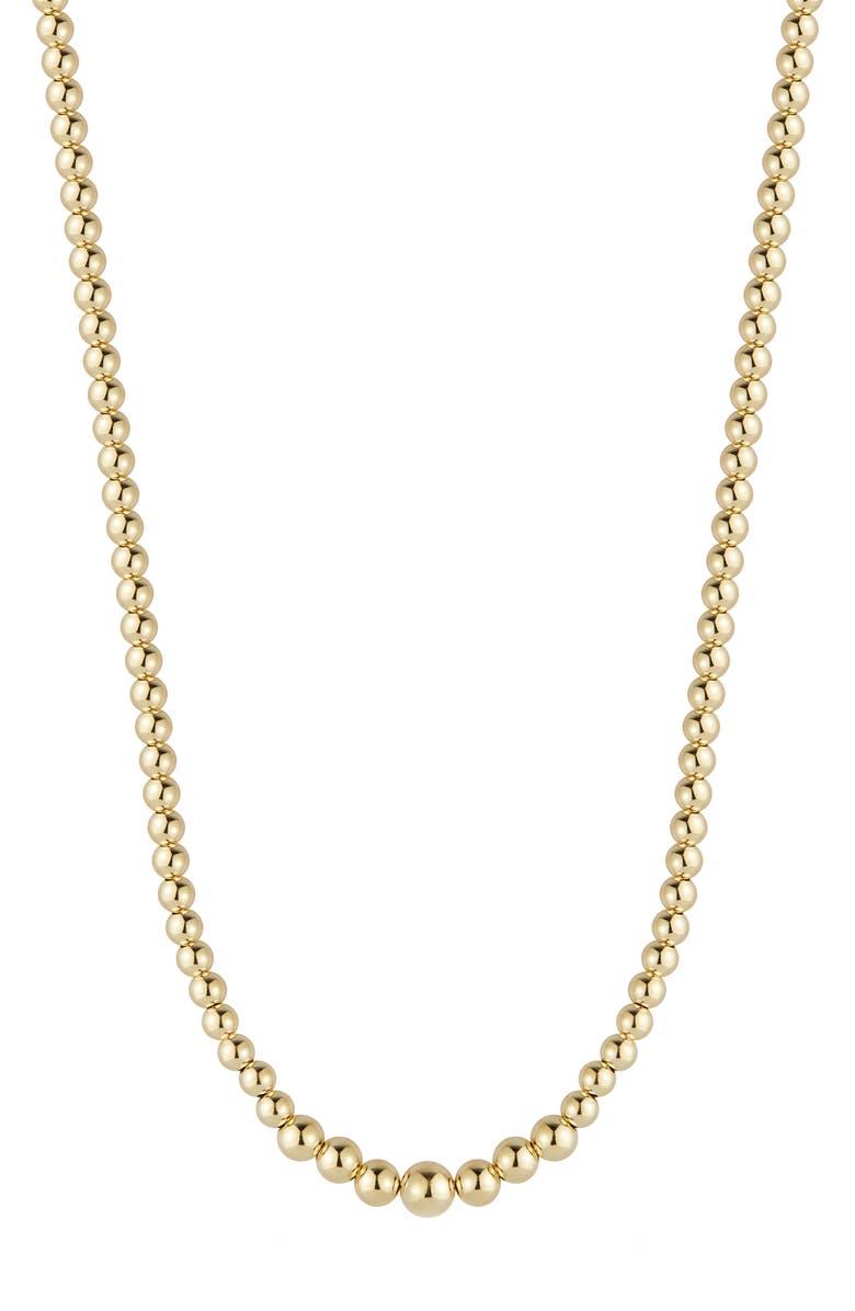 Ember Fine Jewelry <p>14K Gold Graduated Ball Necklace</p>, Main, color, Gold