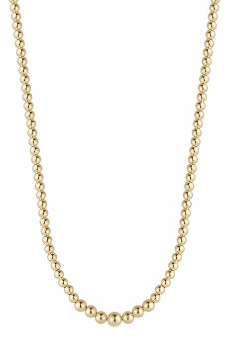 Ember Fine Jewelry <p>14K Gold Graduated Ball Necklace</p>