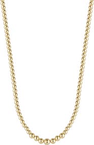 Ember Fine Jewelry <p>14K Gold Graduated Ball Necklace</p>
