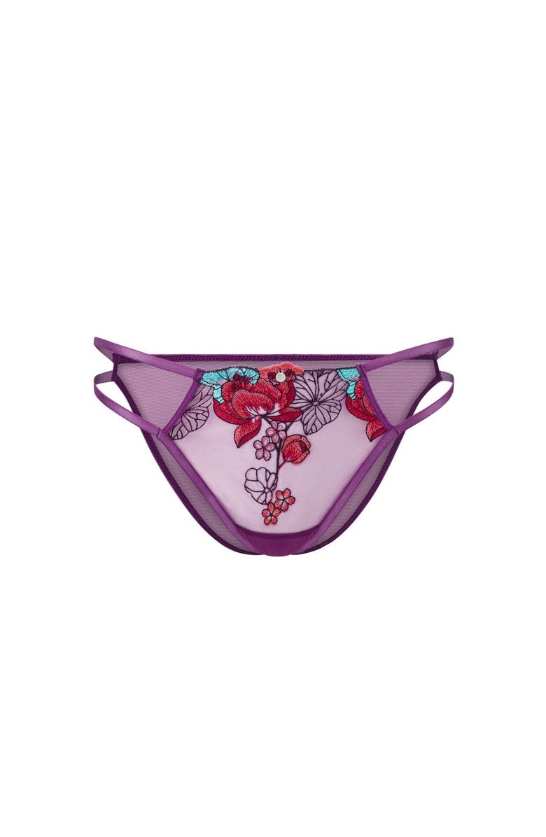 Adore Me Jayda Brazilian Panties, Alternate, color, Floral Purple