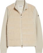 Moncler Teddy & Merino Wool Down Zip Cardigan