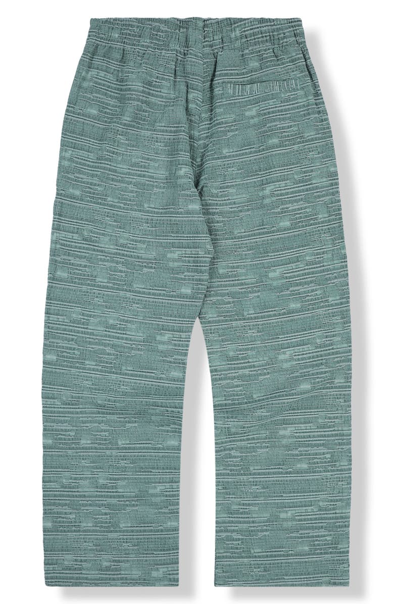 PLEASURES Linear Cotton & Linen Wide Leg Pants, Alternate, color, Forest Green