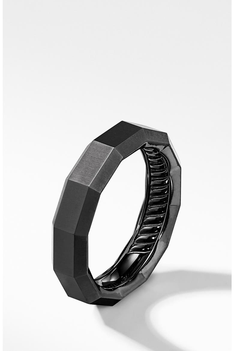 Faceted Band Ring in Titanium, Alternate, color, BLACK TITANIUM