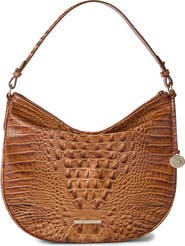 Brahmin Small Kathleen Croc Embossed Leather Shoulder Bag