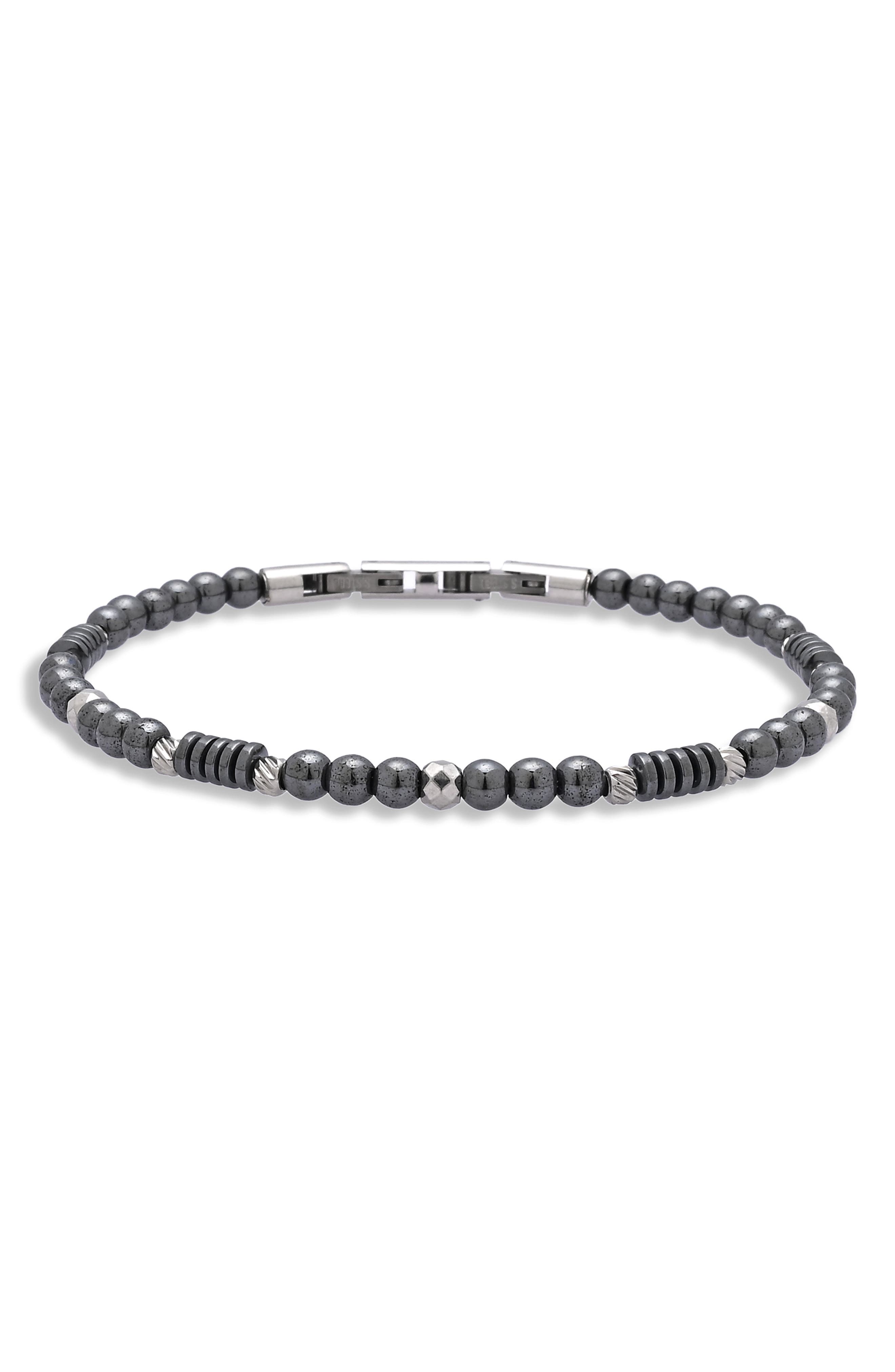 EYE CANDY LOS ANGELES Storm Hematite Beaded Bracelet