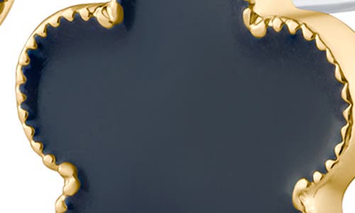 Jardin Resin & Crystal 3-pack Assorted Clover Stud Earrings In Navy/gold