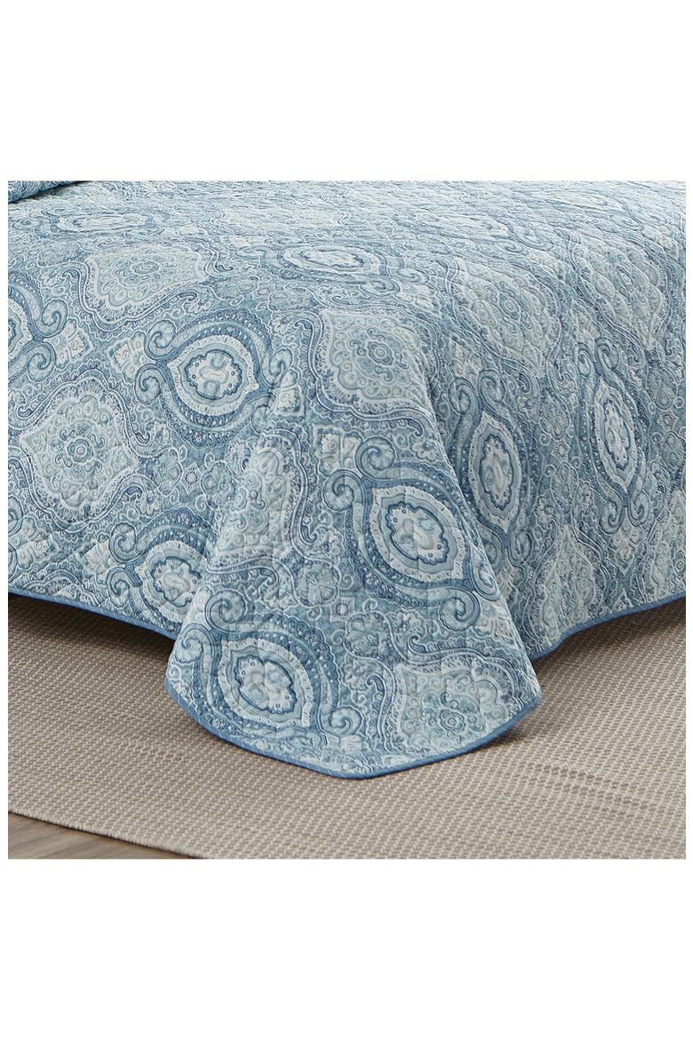 Turtle Cove Cotton Quilt & Sham Set, Alternate, color, CARIBBEAN BLUE