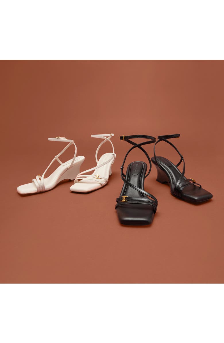 COACH Cait Ankle Strap Wedge Sandal, Alternate, color,