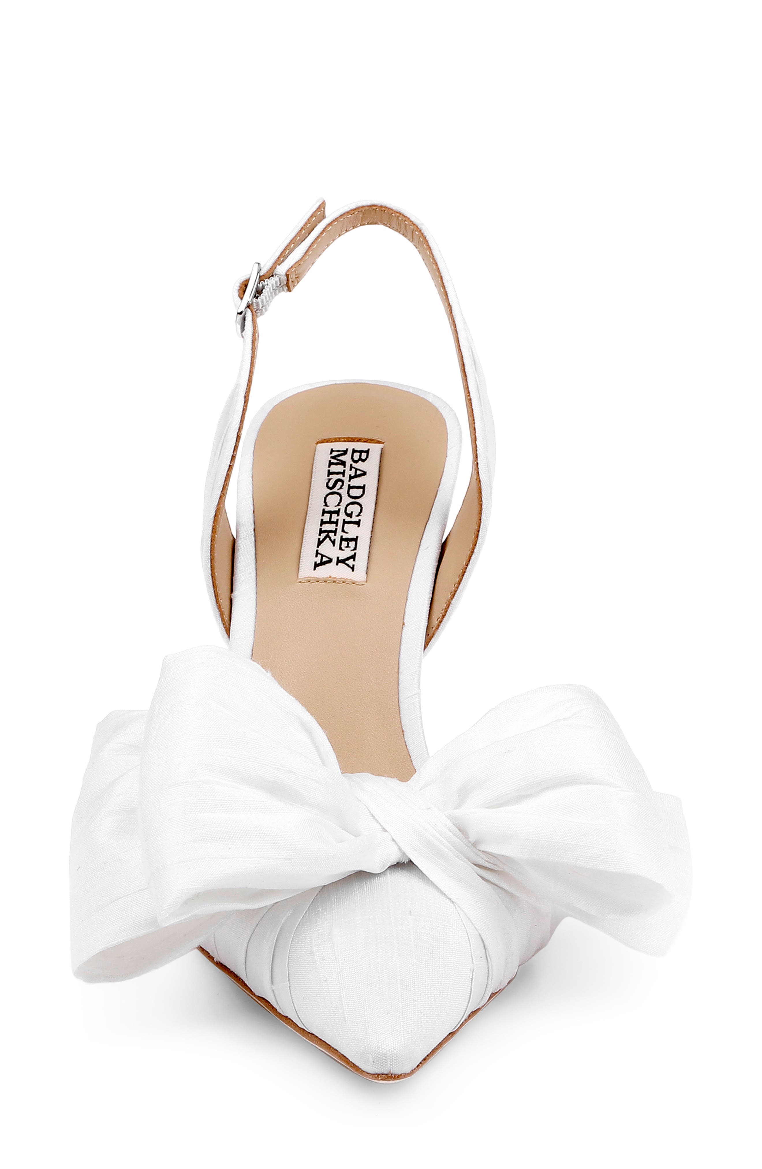 Olisa Slingback Pointed Toe Pump, Alternate, color, WHITE SILK