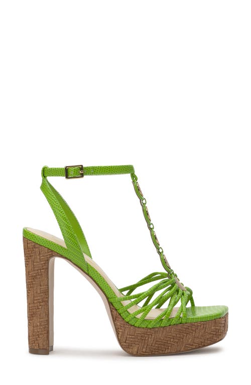 Jessica Simpson Colero Ankle Strap Platform Sandal In Lizard Green