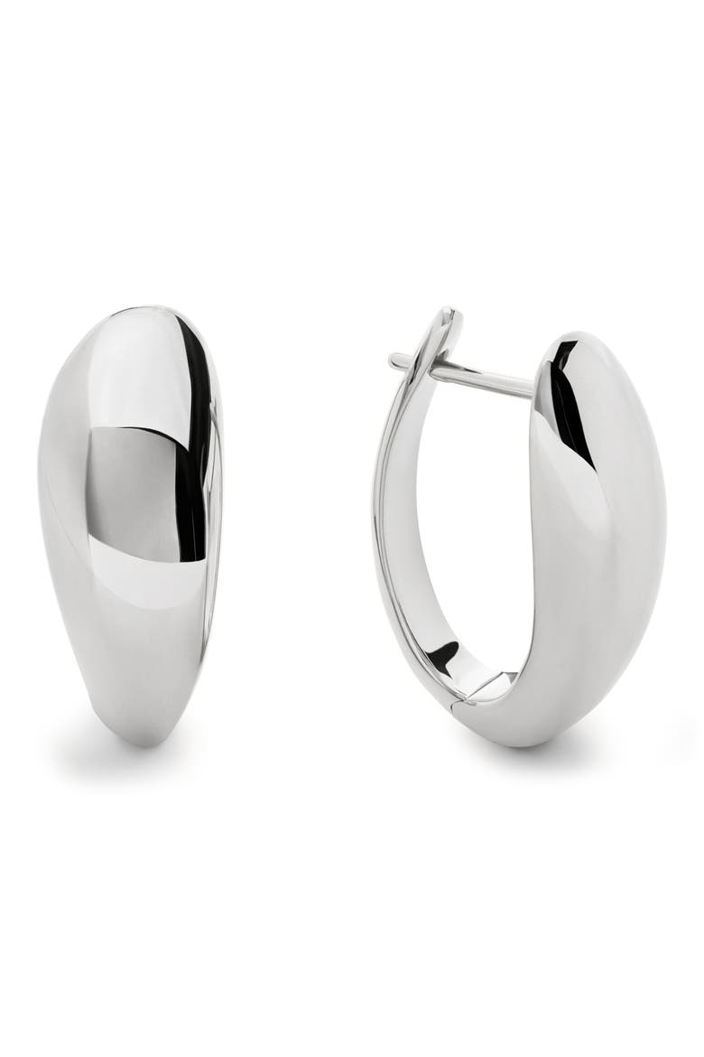 Nura Reef Large Hoop Earrings, Main, color, STERLING SILVER