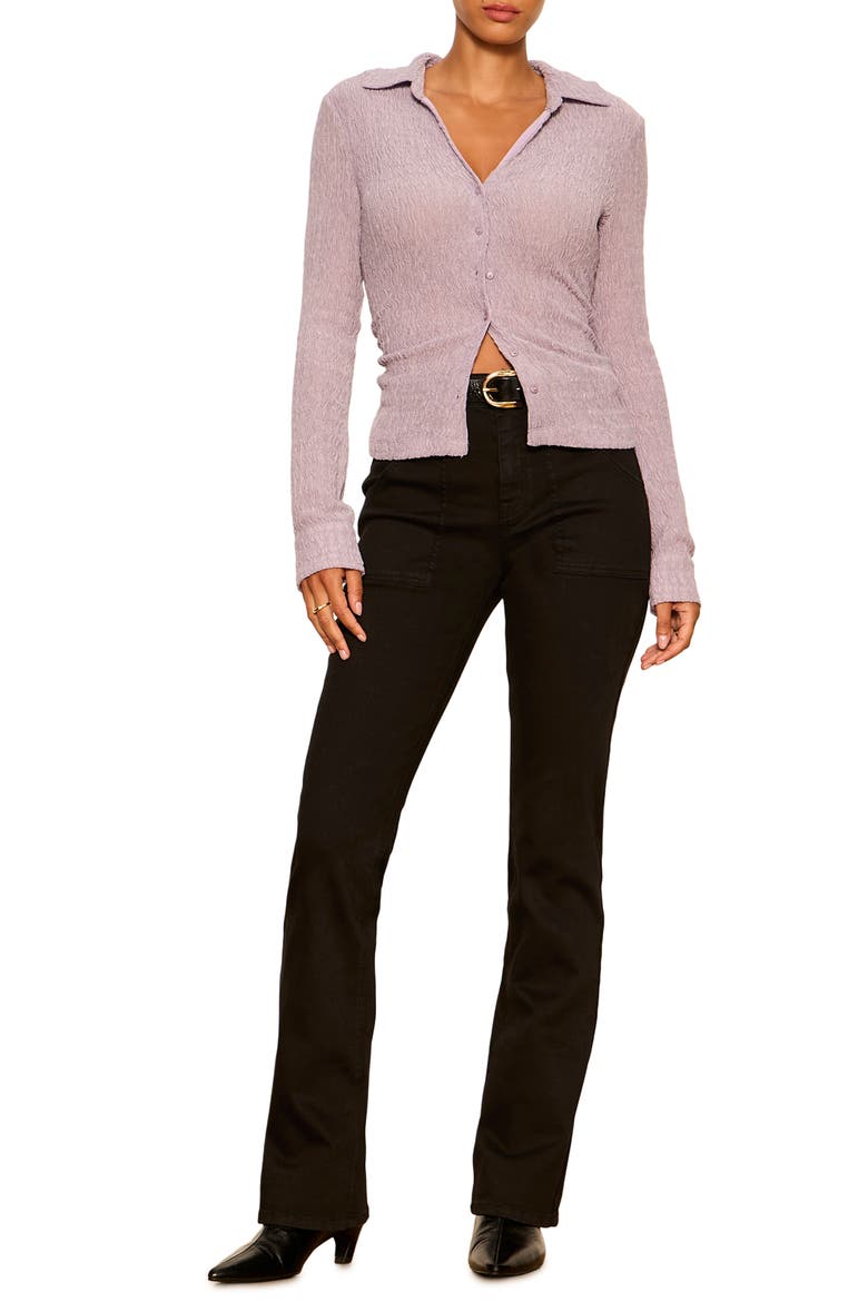 Juno Textured Button-Up Top, Alternate, color, PURPLE HAZE