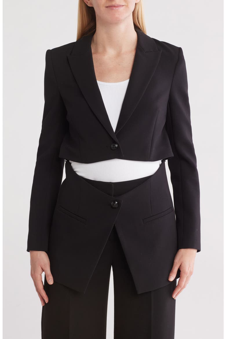 Cora Detachable Bottom Blazer, Main, color, BLACK