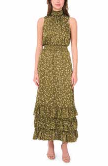 Halogen® Smocked Tiered Maxi Dress