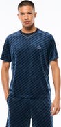 Sergio Tacchini Obliquo Velour T-Shirt