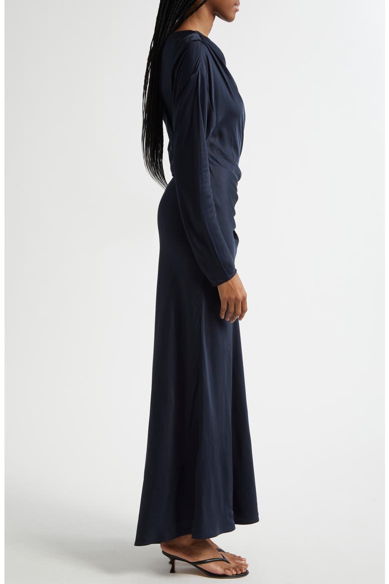 Piper Asymmetric Long Sleeve Dress, Alternate, color, DARK SAPPH