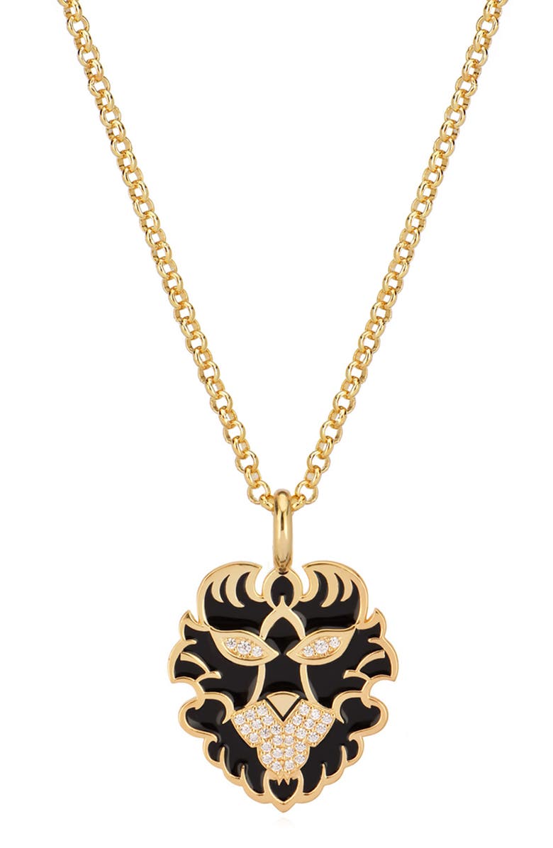 GABI RIELLE Lion Amulet Pendant Necklace, Main, color, 