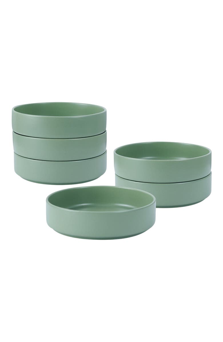 Stone Lain Stella Porcelain 6-Piece Pasta Bowl Set, Alternate, color, Peach