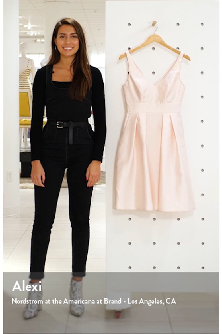V-Neck Satin Cocktail Dress video