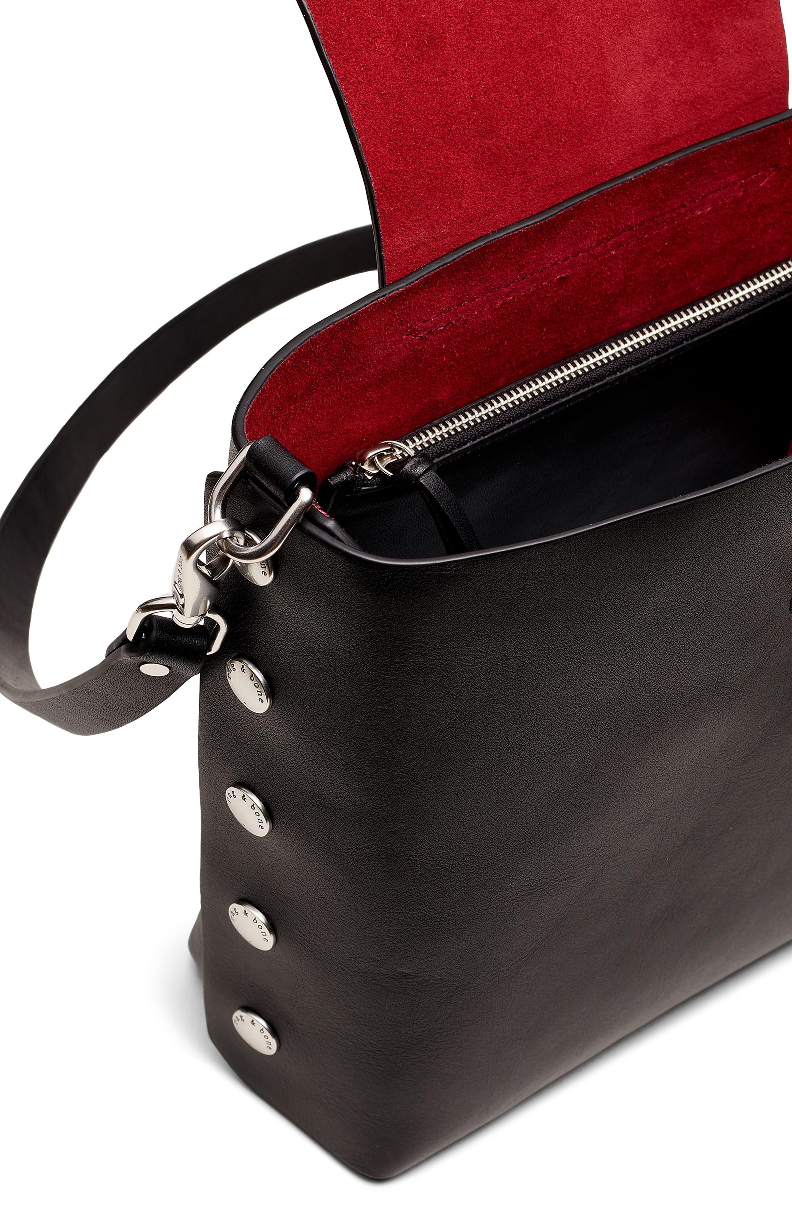 rag & bone Atlas Leather Bucket Bag, Alternate, color, 