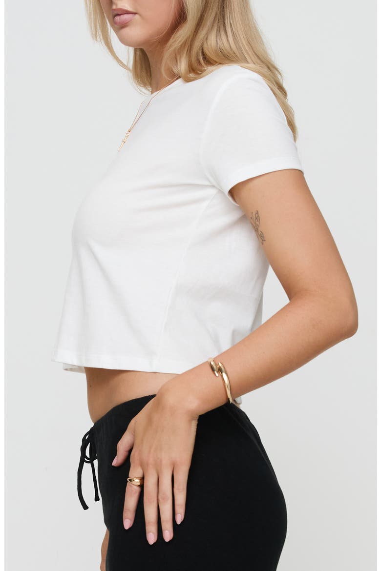 Micah Crop T-Shirt, Alternate, color, WHITE