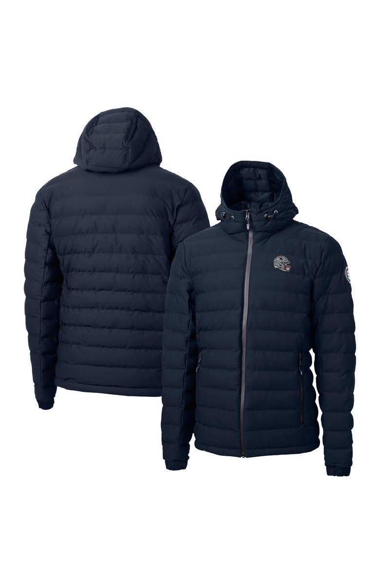 Cutter & Buck Men's Cutter & Buck Navy New England Patriots Helmet Mission Ridge Repreve Eco Insulated Puffer Full-Zip Jacket, Main, color,