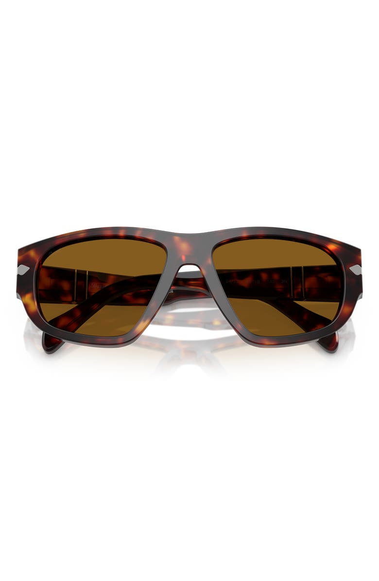 Persol 55mm Irregular Sunglasses, Alternate, color, Havana / Brown