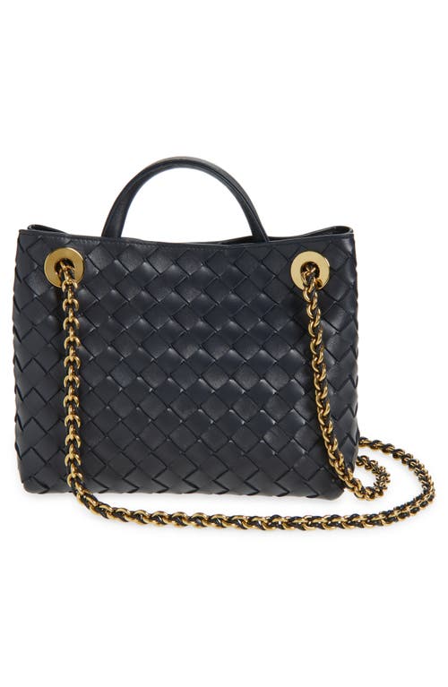 Bottega Veneta Womens Black-m Brass Andiamo Small Leather Top-handle Bag In Black