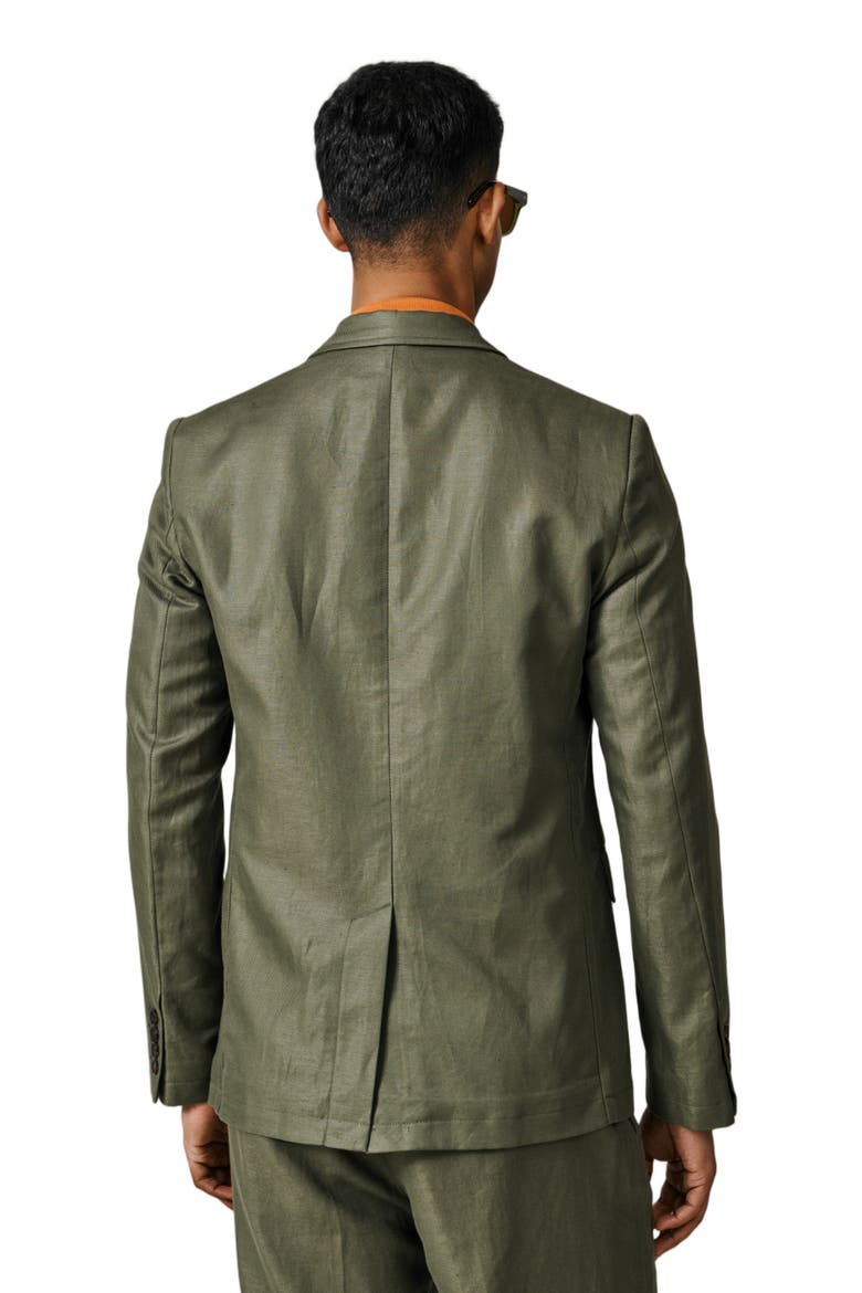Axholme Tailored Linen Blend Blazer, Alternate, color, Khaki